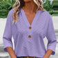 🔥Limited-time offer-Women's V-Neck Button Down Eyelet Blouse-18
