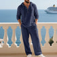 📢📢50% REDUCERE !!! Set de 2 piese pentru bărbați: bluză cu glugă și pantaloni largi, casual-16