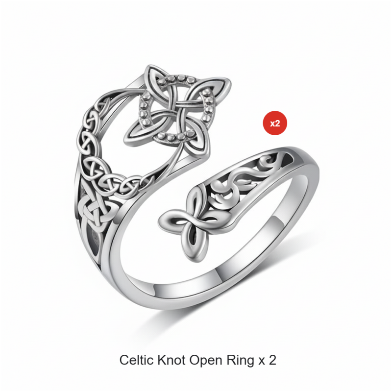 Inel cu model celtic deschis-8