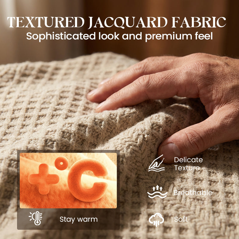 Hanorac cu guler din jacquard texturat pentru bărbați - CUMPĂRĂ 2 TRANSPORT GRATUIT-2