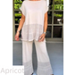 Set pentru femei, două piese, cu mâneci scurte, în culori uni: bluză și pantaloni-9