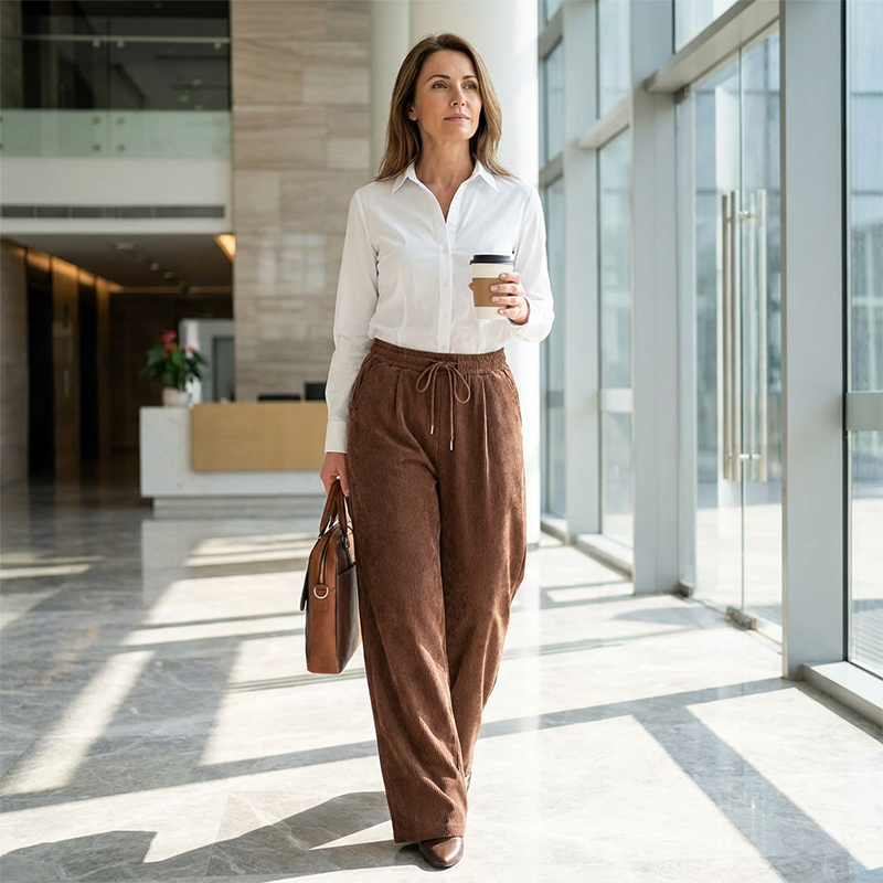 ⏳Reducere de 50% pentru o perioadă limitată⏰Pantaloni casual din catifea cu croi lejer pentru femei👖