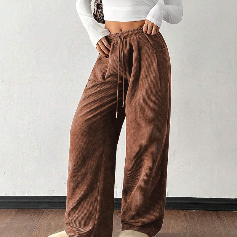 ⏳Reducere de 50% pentru o perioadă limitată⏰Pantaloni casual din catifea cu croi lejer pentru femei👖-12