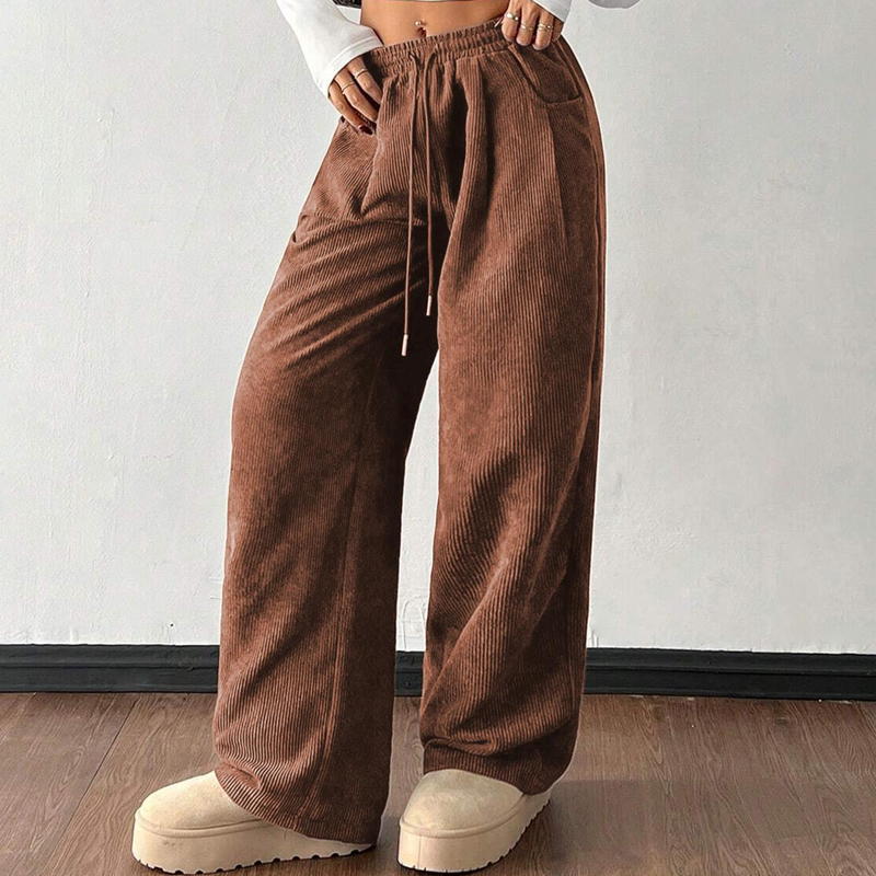 ⏳Reducere de 50% pentru o perioadă limitată⏰Pantaloni casual din catifea cu croi lejer pentru femei👖-13