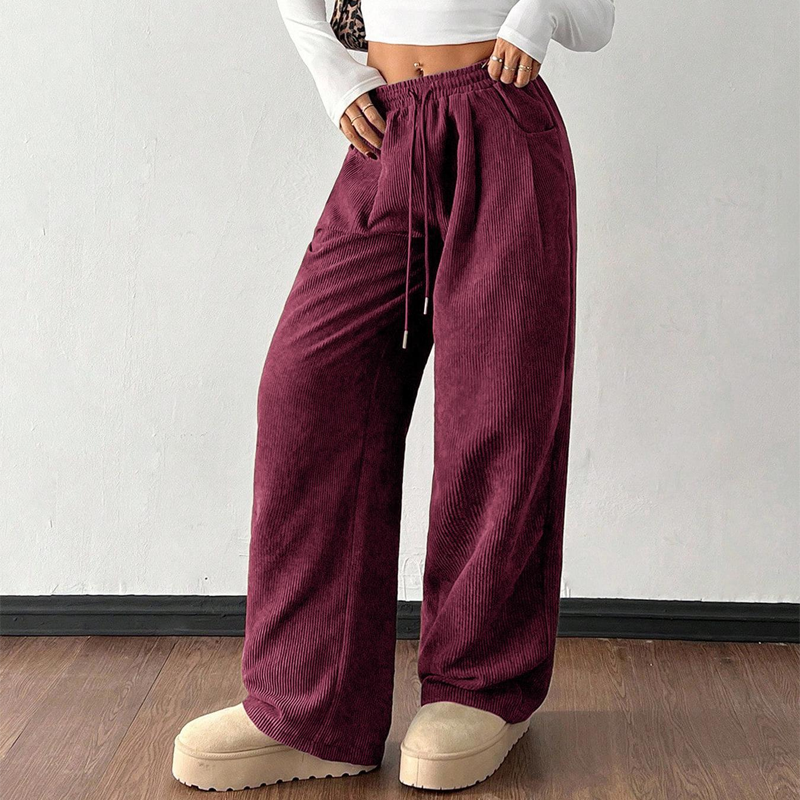 ⏳Reducere de 50% pentru o perioadă limitată⏰Pantaloni casual din catifea cu croi lejer pentru femei👖-11