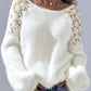 ⏳Time-Limited Special⏰Women's Crochet Lace Lantern Sleeve Sweater👚🌸