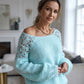 ⏳Time-Limited Special⏰Women's Crochet Lace Lantern Sleeve Sweater👚🌸