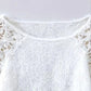 ⏳Time-Limited Special⏰Women's Crochet Lace Lantern Sleeve Sweater👚🌸