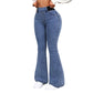 📢📢50% REDUCERE!!⏰Blugi din denim elastic cu talie înaltă pentru femei-8