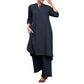 Set cu bluză largă, de culoare solidă, și pantaloni largi-10
