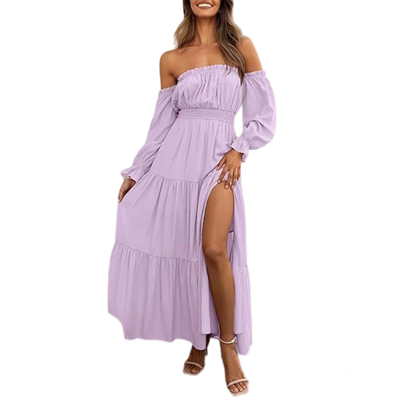 🆕2026⏰🎁Rochie de damă cu talie înaltă fără umăr👗-12