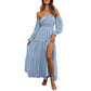 🆕2026⏰🎁Rochie de damă cu talie înaltă fără umăr👗-15