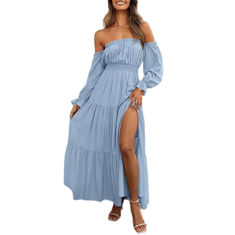 🆕2026⏰🎁Rochie de damă cu talie înaltă fără umăr👗-15