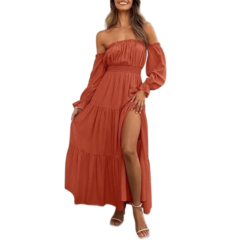 🆕2026⏰🎁Rochie de damă cu talie înaltă fără umăr👗-17