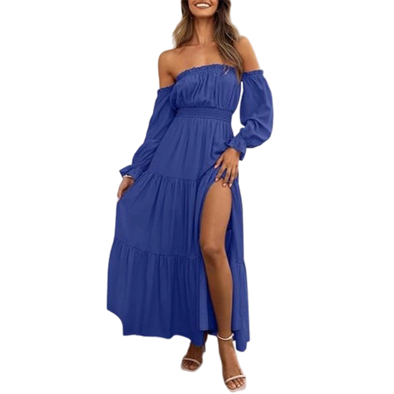 🆕2026⏰🎁Rochie de damă cu talie înaltă fără umăr👗-16
