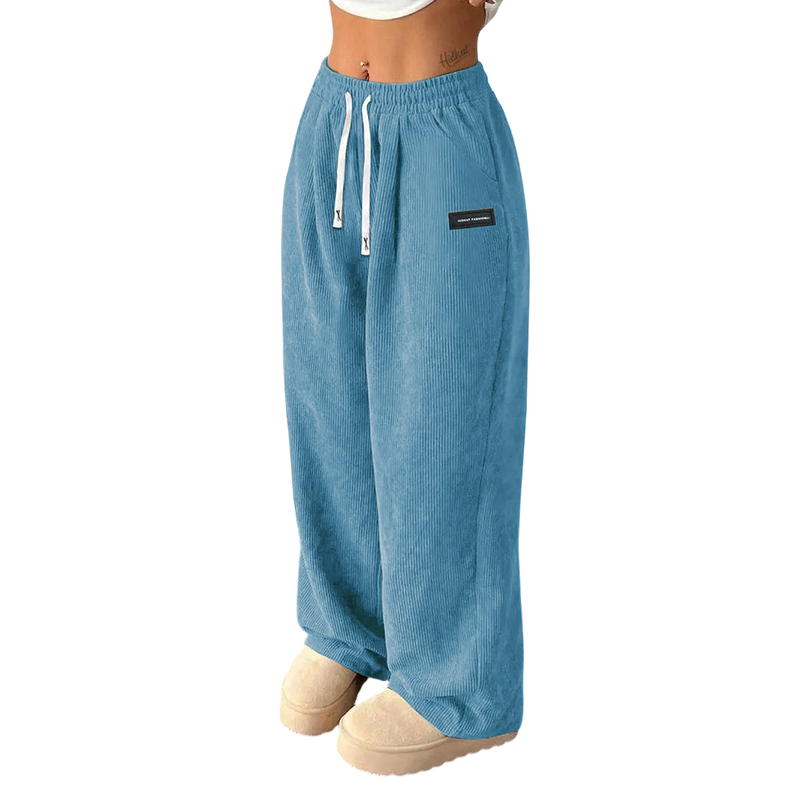 ✨💓Pantaloni largi din catifea pentru femei, cu șnur🔥-11