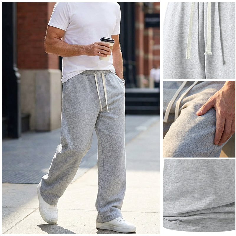Pantaloni casual pentru bărbați, cu șnur lejer, 👖-3