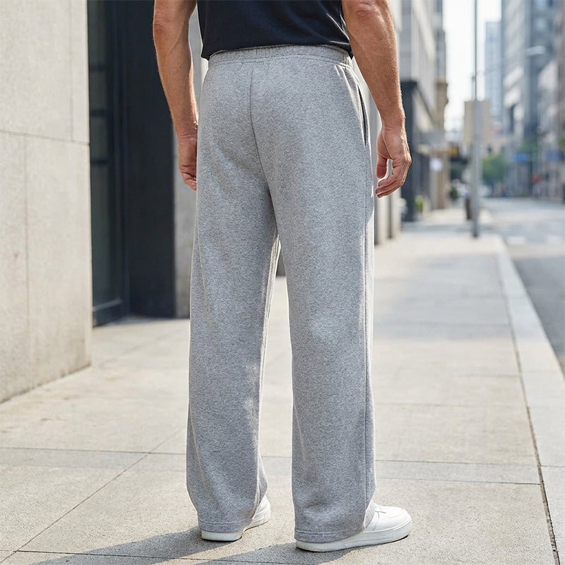 Pantaloni casual pentru bărbați, cu șnur lejer, 👖-4