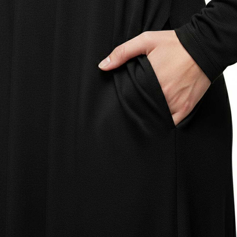 Rochie tricou cu mâneci lungi pentru femei-5