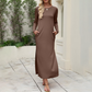 Rochie tricou cu mâneci lungi pentru femei-13