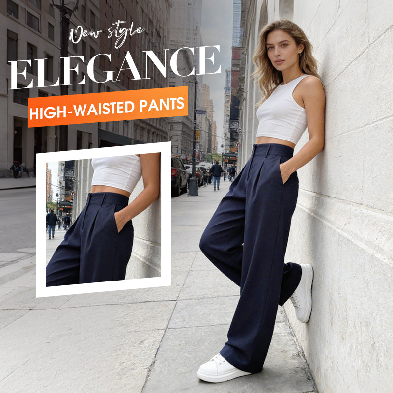 💝Noutăți cu 50% reducere💥Pantaloni eleganți pentru femei, cu talie înaltă