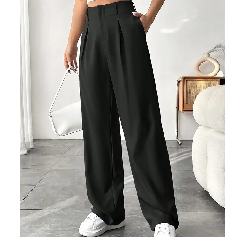 💝Noutăți cu 50% reducere💥Pantaloni eleganți pentru femei, cu talie înaltă-7