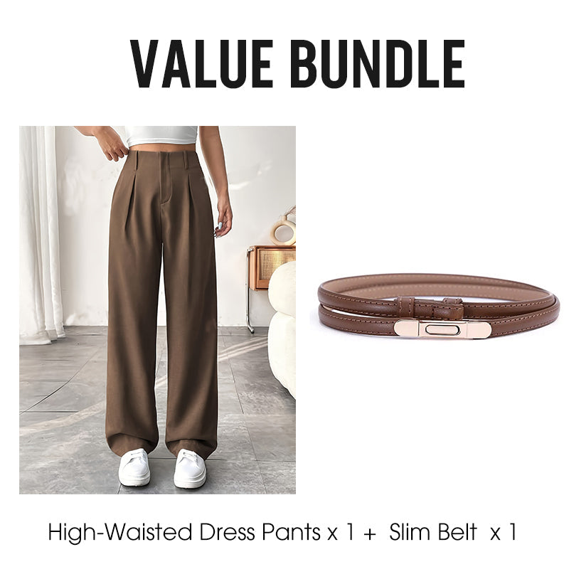 💝Noutăți cu 50% reducere💥Pantaloni eleganți pentru femei, cu talie înaltă-15