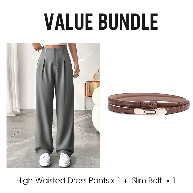 💝Noutăți cu 50% reducere💥Pantaloni eleganți pentru femei, cu talie înaltă-16