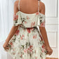 ⏰🎁Rochie cu imprimeu floral boho și umeri decupați pentru femei-2