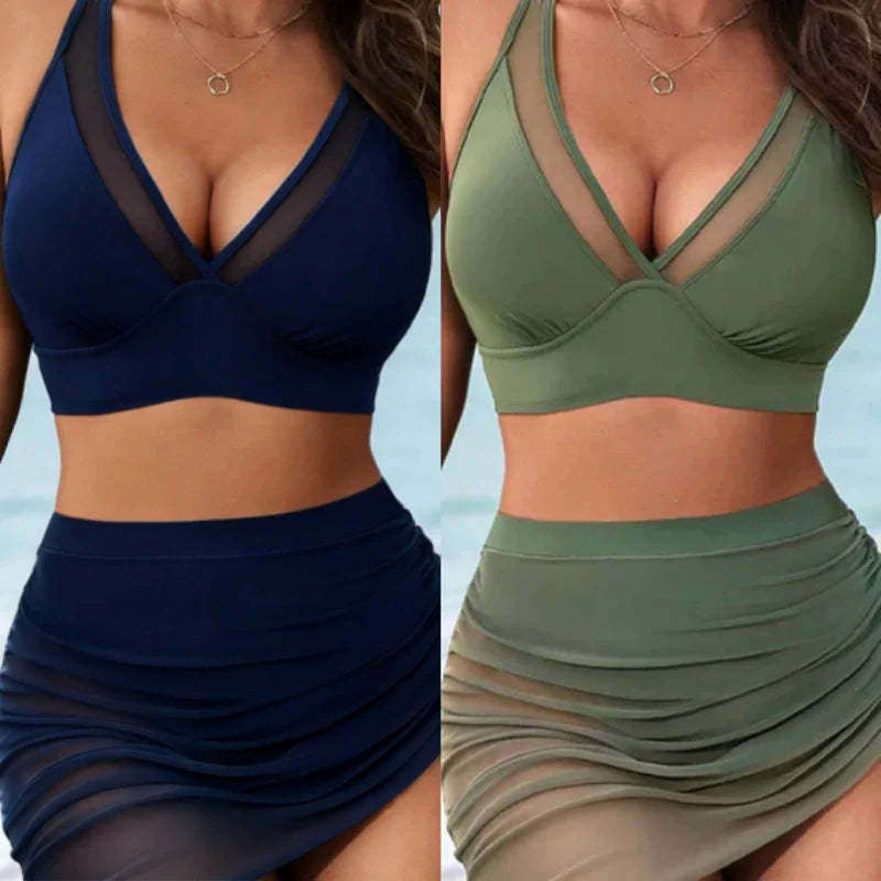 👙2025 Costume de baie Set bikini cu talie înaltă-14