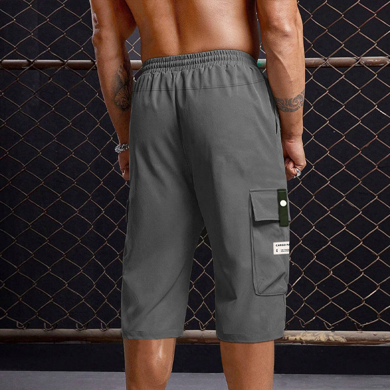 💥Cele mai vândute produse cu 60% reducere🔥 Pantaloni capri cargo pentru bărbați cu șnur🎉-3