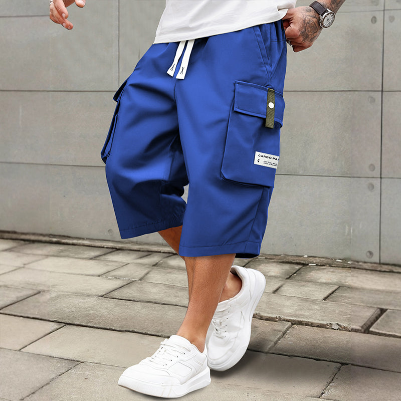 💥Cele mai vândute produse cu 60% reducere🔥 Pantaloni capri cargo pentru bărbați cu șnur🎉-2