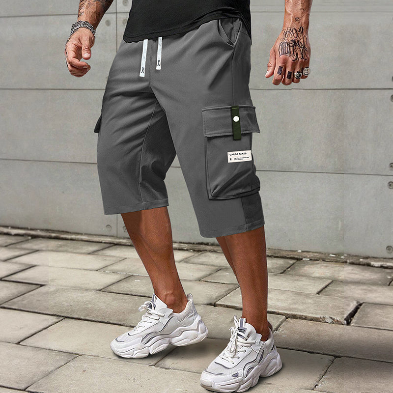 💥Cele mai vândute produse cu 60% reducere🔥 Pantaloni capri cargo pentru bărbați cu șnur🎉-5