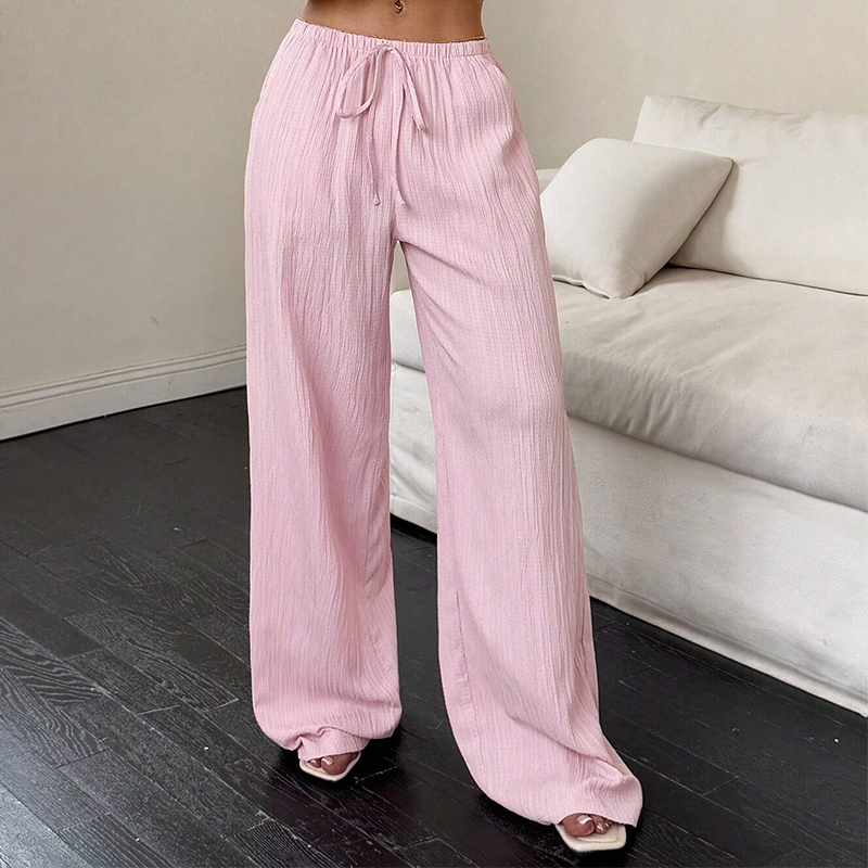 ❣️Noutate 2026❣️Pantaloni versatili, în culori uni, cu croi larg-6