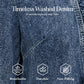 🎁Noutăți cu 50% reducere💥Jachetă din denim pentru femei, cu volane și deschidere în față-1