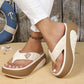 🌸 👡Papuci bloc colorati de vara de dama cu talpa moale si tocuri groase ☀️-1