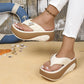 🌸 👡Papuci bloc colorati de vara de dama cu talpa moale si tocuri groase ☀️-3