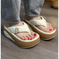 🌸 👡Papuci bloc colorati de vara de dama cu talpa moale si tocuri groase ☀️-6