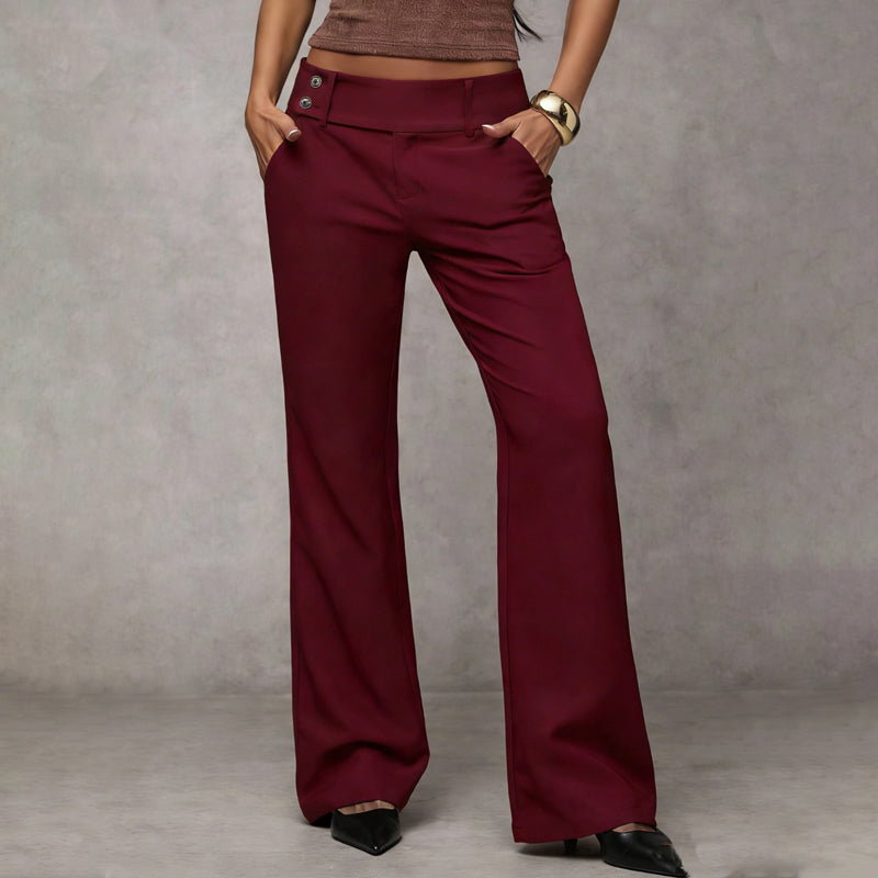 Pantaloni eleganți evazați pentru femei-3