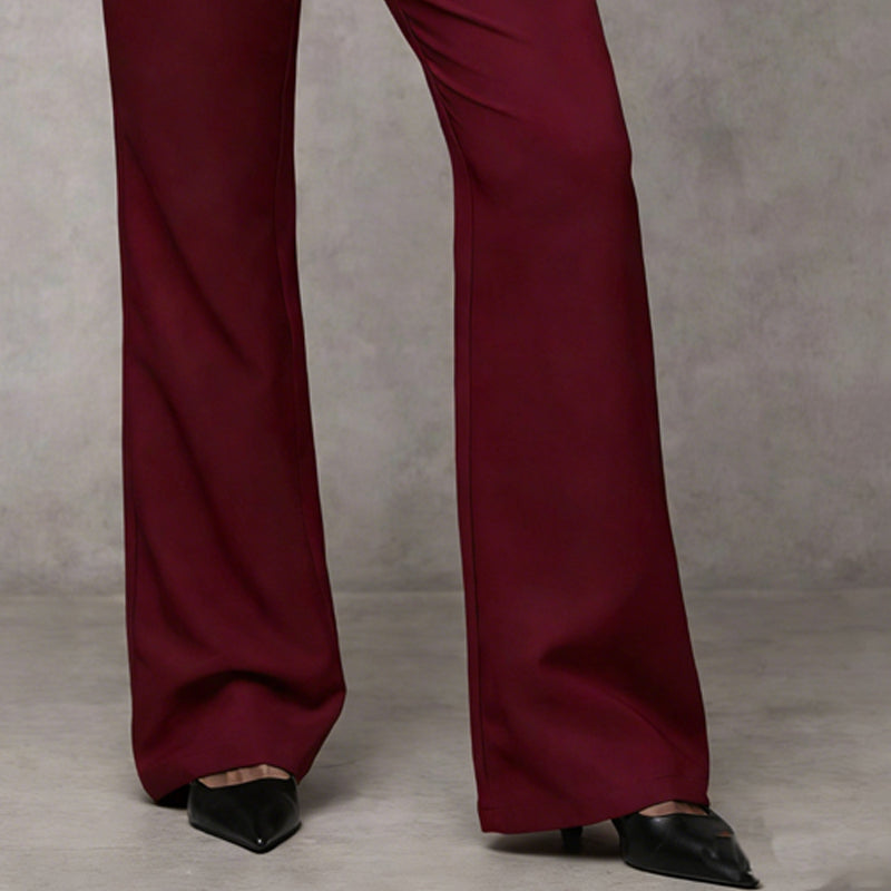 Pantaloni eleganți evazați pentru femei-5