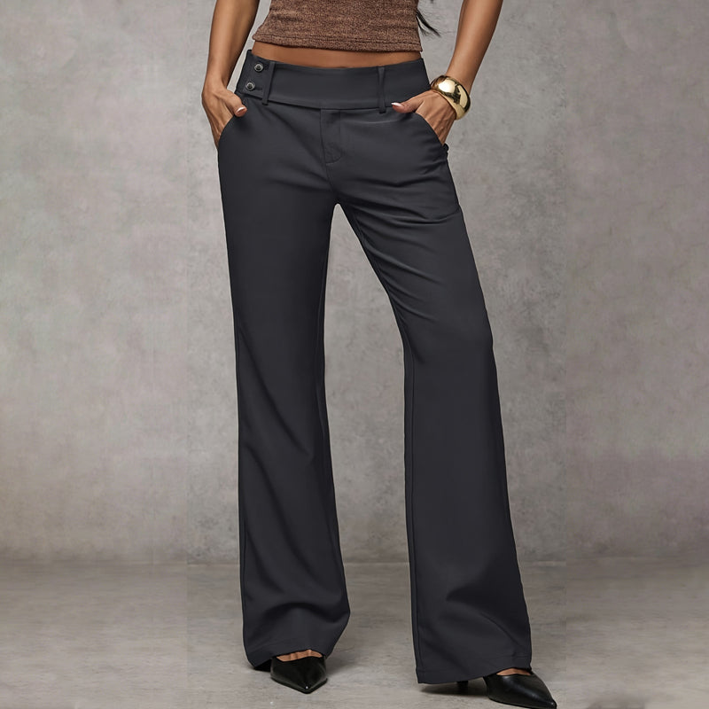 Pantaloni eleganți evazați pentru femei-10