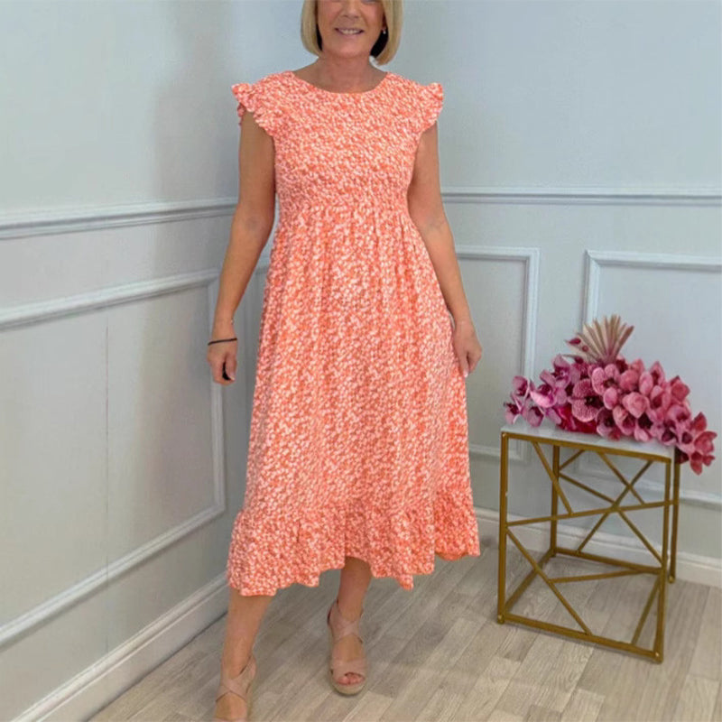 👗 Rochie înaltă elegantă cu imprimeu floral-1