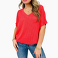 💥 Modele cele mai vândute cu 40% REDUCERE!!👕Tricou de vară cu decolteu în V pentru femei🌟-8