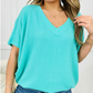 💥 Modele cele mai vândute cu 40% REDUCERE!!👕Tricou de vară cu decolteu în V pentru femei🌟-9