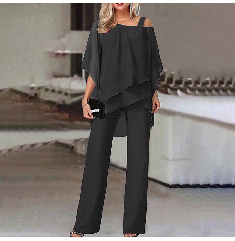 🎉Costum de damă lejer și neregulat👚👖-2