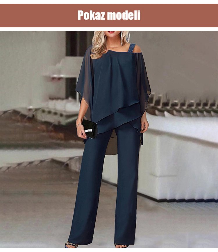 🎉Costum de damă lejer și neregulat👚👖-4