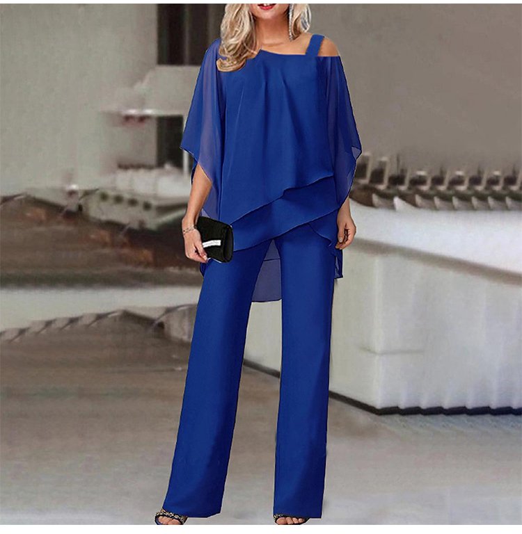 🎉Costum de damă lejer și neregulat👚👖-7