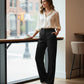 👖【S-5XL】🔥2026 Set pantaloni plus size nou sosit🎉Pantaloni de costum cu talie înaltă și picior larg pentru femei-1