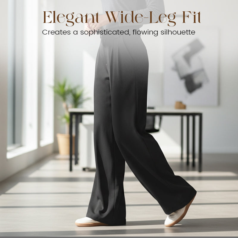 👖【S-5XL】🔥2026 Set pantaloni plus size nou sosit🎉Pantaloni de costum cu talie înaltă și picior larg pentru femei-2