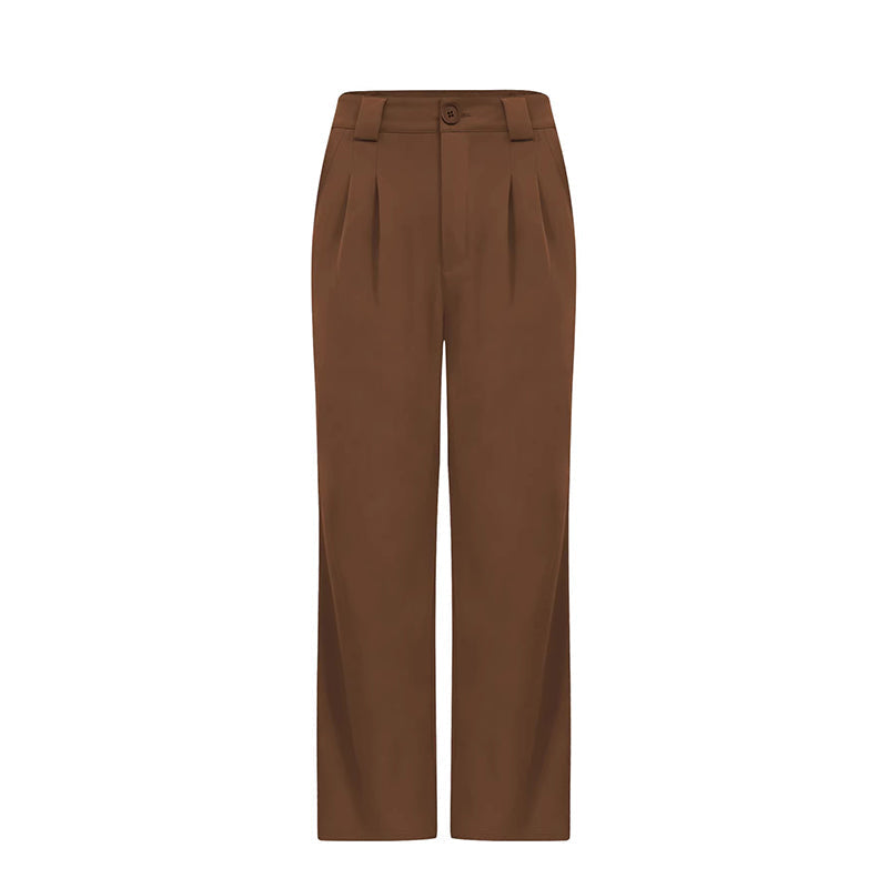 👖【S-5XL】🔥2026 Set pantaloni plus size nou sosit🎉Pantaloni de costum cu talie înaltă și picior larg pentru femei-9